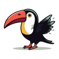 toucan fågel. vektor illustration isolerat på en vit bakgrund.