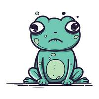 Frosch Vektor Illustration. süß Karikatur Frosch Charakter. Vektor Illustration.