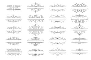 utsmyckade ramar och rullningselement. vektor