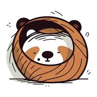 süß Panda Bär Karikatur Vektor Illustration Grafik Design Vektor Illustration Grafik Design