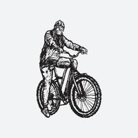 Mountainbiker-Zeichnung vektor