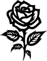 Rose - - minimalistisch und eben Logo - - Vektor Illustration