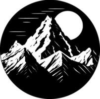 Berge - - minimalistisch und eben Logo - - Vektor Illustration