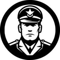 Militär- - - schwarz und Weiß isoliert Symbol - - Vektor Illustration