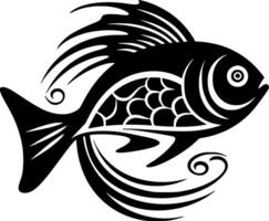 fisk - minimalistisk och platt logotyp - vektor illustration