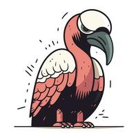 süß Papagei Vektor Illustration im Karikatur Stil. Hand gezeichnet exotisch Vogel.