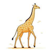 Giraffe isoliert auf Weiß Hintergrund. Vektor Illustration im eben Stil.