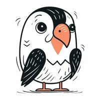 süß Karikatur Vogel. Vektor Illustration. isoliert auf Weiß Hintergrund.