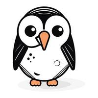 süß Pinguin Karikatur Symbol. Karikatur Pinguin Vektor Illustration.