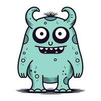 komisch Karikatur Monster. Vektor Illustration von ein süß Monster- Charakter.