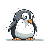 süß Pinguin. Vektor Illustration von ein Karikatur Pinguin.