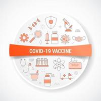 coronavirus covid-19-vaccin med ikonkoncept vektor