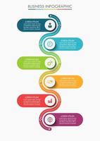 Infografik-Hintergrundvorlage für die Visualisierung von Geschäftsdaten vektor