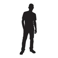 Person Silhouette schwarz Farbe im Weiß Hintergrund vektor