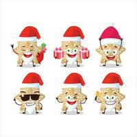 Santa claus Emoticons mit Kekse Schnee Karikatur Charakter vektor