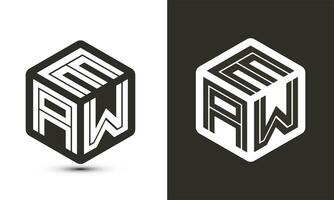 ui Brief Logo Design mit Illustrator Würfel Logo, Vektor Logo modern Alphabet Schriftart Überlappung Stil.