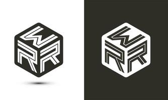 wrr Brief Logo Design mit Illustrator Würfel Logo, Vektor Logo modern Alphabet Schriftart Überlappung Stil.