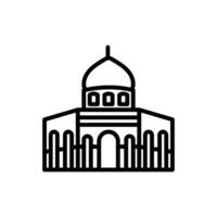 moské Aqsa ikon i vektor. illustration vektor