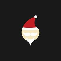 einfach Santa Weihnachten Logo Symbol Vektor Vorlage