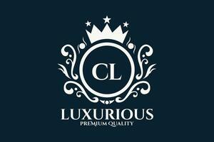 Initiale Brief cl königlich Luxus Logo Vorlage im Vektor Kunst zum luxuriös branding Vektor Illustration.