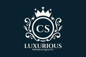 Initiale Brief cs königlich Luxus Logo Vorlage im Vektor Kunst zum luxuriös branding Vektor Illustration.