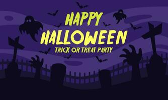 glücklich Halloween Trick oder behandeln Party Hintergrund Vektor Illustration.