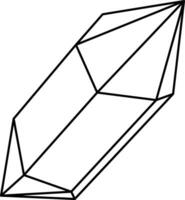 illustration av svart himmelsk kristall sten linje konst illustration vektor