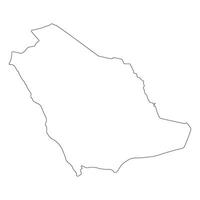 saudi arabien Karta. Karta av saudi arabien i hög detaljer på vit Färg vektor