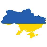 Karte von Ukraine mit Ukraine National Flagge vektor