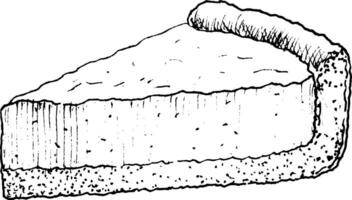 Hand gezeichnet Kuchen Vektor Illustration. schwarz und Weiß skizzieren von ein köstlich Geburtstag Kuchen.