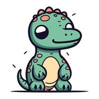 tecknad serie krokodil. vektor illustration av en tecknad serie krokodil.