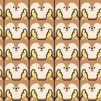 nahtlos Muster von süß Gesicht Hirsch Hintergrund.wild Tier Charakter design.image zum Karte, Poster, Kind Produkt.Kunst.Wiederholung.kawaii.Vektorillustration. vektor