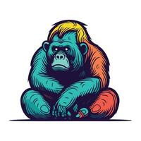 gorilla maskot. vektor illustration för t skjorta och Övrig använder.