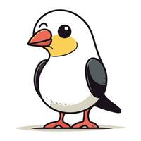 süß Karikatur Pinguin. Vektor Illustration isoliert auf Weiß Hintergrund.