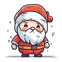 Karikatur Santa Klaus. fröhlich Weihnachten und glücklich Neu Jahr. Vektor Illustration