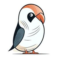 süß Karikatur Pinguin Vogel. Vektor Illustration isoliert auf Weiß Hintergrund.