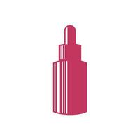 Jahrgang wenig Serum Extrakt Flasche Silhouette Illustration vektor