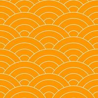 orange japansk Vinka mönster bakgrund. japansk sömlös mönster vektor. vågor bakgrund illustration. för Kläder, omslag papper, bakgrund, bakgrund, gåva kort. vektor