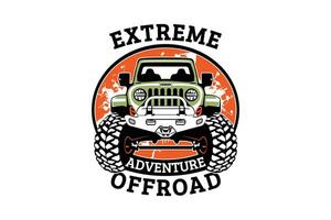 extrem Abenteuer Offroad Logo Design zum Ihre T- Hemden vektor
