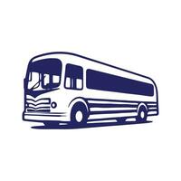 logotyp av buss ikon skola buss vektor isolerat transport buss silhuett design på vit bakgrund