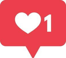 kärlek underrättelse ikon . social media tycka om ikon vektor