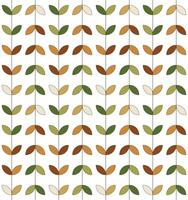 blad vektor sömlös mönster. skön flerfärgad århundrade geometrisk löv. retro mönster i mitten århundrade modern stil.