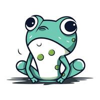 Frosch Karikatur Charakter. Vektor Illustration isoliert auf ein Weiß Hintergrund.