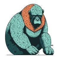 gorilla. polygonal design. vektor illustration.