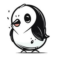 süß Karikatur Pinguin. Vektor Illustration von ein komisch Vogel.