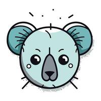 süß Koala Tier kawaii Charakter Symbol Vektor Illustration Design