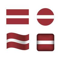 vektor lettland nationell flagga ikoner uppsättning