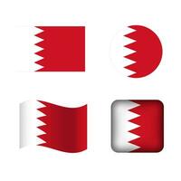 Vektor Bahrain National Flagge Symbole einstellen