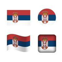 Vektor Serbien National Flagge Symbole einstellen