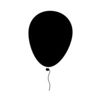 siluett av ballong helium isolerade ikon vektor